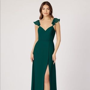 Azazie Everett Dress, Pine A4 NWT